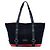 Burberry Canvas Tote mit blauer Lederbesatz Marineblau