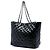 Chanel Black CC Quilted Patent Chic And Glitter Ligne Timeless Tote Nero - vista 2