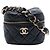 Borsa Vanity Chanel Black CC in agnello trapuntato Cube Nero