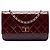 Wallet On Chain Portafoglio con catena Chanel Red Quilted Patent Reissue 2.55 Rosso Bordò