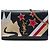 Saint Laurent Borsa a tracolla Kate Rockstar Patchwork Monogram in pelle liscia nera, misura Medium Nero