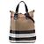 Burberry Sac Tottenham Brit en toile Mega Check marron Marron clair