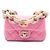 Chanel Pink Mini Wenge Wood Chain Flap Rosa