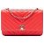 Chanel Red Chevron Lambskin Trendy CC Chain Wallet on Chain Rosso