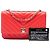 Chanel Red Chevron Lambskin Trendy CC Chain Wallet on Chain Rosso - vista 7