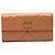 Carteira 19 Flap em pele de cordeiro acolchoada marrom Chanel Camelo