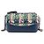 Clutch Gabrielle em tweed azul com duplo zíper e corrente Chanel