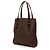 Céline Celine Macadam Canvas Tote mit braunem Krokoprägung-Lederbesatz Dunkelbraun - Ansicht 2