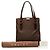 Céline Celine Macadam Canvas Tote mit braunem Krokoprägung-Lederbesatz Dunkelbraun - Ansicht 8