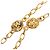 Collana lunga a maglie Chanel Gold CC placcata oro con testa di leone D'oro - vista 2