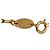 Collana lunga a maglie Chanel Gold CC placcata oro con testa di leone D'oro - vista 4