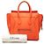 Céline Celine Orange Mini Leather Luggage Tote Arancione - vista 7
