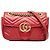 Borsa a tracolla Gucci Red Small GG Marmont Matelasse in pelle di vitello Rosso