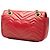 Borsa a tracolla Gucci Red Small GG Marmont Matelasse in pelle di vitello Rosso - vista 2