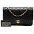 Chanel Black Medium Classic Lambskin Double Flap Nero - vista 7