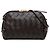 Borsa a tracolla Loop Mini in agnello intrecciato Intrecciato marrone Bottega Veneta Marrone scuro