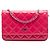 Chanel Pink CC gesteppte Patentleder Wallet on Chain