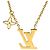 Collana con pendente Louis Vuitton Gold Gold Plated LV Iconic Enamel D'oro - vista 2
