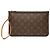 Pochette Louis Vuitton Brown Monogram Neverfull MM Marrone
