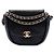 Chanel Black Small CC Quilted Lambskin Messenger Flap Nero