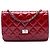 Wallet On Chain Portafoglio con catena Chanel Red Quilted Patent Reissue 2.55 Rosso
