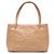 Tote Chanel en agneau beige avec triple CC