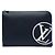 Pochette Jour GM Louis Vuitton Blue Taurillon Initials Circle Blu navy