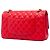 Chanel Red Medium Classic Lambskin Double Flap Rosso - vista 2