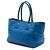 Tote convertibile con tasca frontale in Vitello Daino blu Prada - vista 2