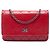 Wallet On Chain Portafoglio con catena Chanel Red Quilted Aged Calfskin Reissue 2.55 Rosso