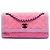 Chanel Pink CC Tweed Trapuntato con patta a soffietto Rosa