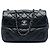 Chanel Black CC Quilted Calfskin Single Flap Nero