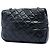 Chanel Black CC Quilted Calfskin Single Flap Nero - vista 2