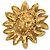 Spilla Sole Testa di Leone CC Placcata Oro Chanel D'oro