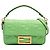 Bolso Baguette Fendi Verde en cuero con relieve Mini Zucca Verde claro