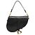 Christian Dior Schultertasche aus schwarzem Kalbsleder
