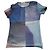 Autre Marque Top de punto transparente estampado Serapis Blanco Azul Gris Púrpura