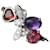 Chaumet Attrape-moi Ring Au750 (18K) White Gold (WG) with Diamond, Pink Tourmaline, Amethyst, and Garnet; Size US 5 1/4 / EU 503.4g (S0013) Silvery Red Purple  - view 1