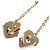 Orecchini Double Heart in oro rosa 18K Cartier - vista 3