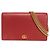 Clutch Gucci GG Marmont Chain Logo in pelle di vitello Rosso