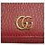 Clutch Gucci GG Marmont Chain Logo in pelle di vitello Rosso - vista 11