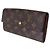 Sarah Cartera larga Louis Vuitton Monogram marrón Castaño