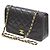 Chanel Matelassé Diana 25 Chain Schultertasche Schwarz