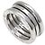 Bulgari Anello Bvlgari B-zero1 a 2 fasce in oro bianco 18K