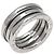 Bulgari Anello Bvlgari B-zero1 a 2 fasce in oro bianco 18K - vista 2