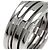 Bulgari Anello Bvlgari B-zero1 a 2 fasce in oro bianco 18K - vista 7