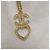 Collana Chanel con cuore in strass D'oro - vista 4