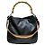 Bamboo Borsa a tracolla in pelle Gucci Nero