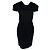 Vestido midi de cuello cuadrado Roland Mouret en algodón negro