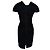 Vestido midi de cuello cuadrado Roland Mouret en algodón negro - vista 2